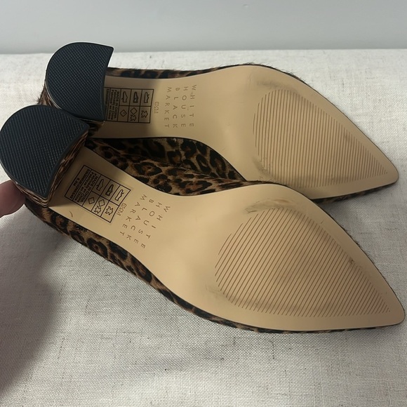 NWOT BHWM Women’s Leopard Print Calf Hair Block Heel Pumps size 6.5 - Picture 10 of 10